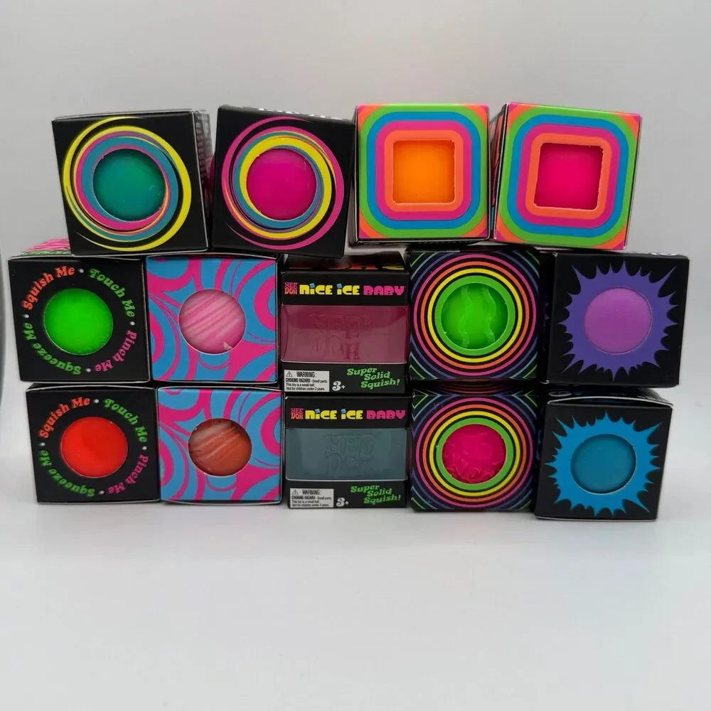 NeeDoh - Schylling *TEENIE/MINI* Squishy Toy Bundle: 14 Items NEW